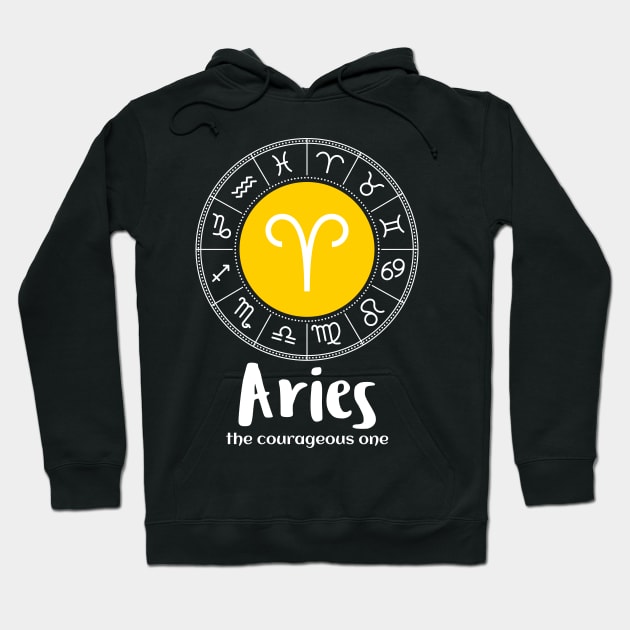 Aries The Courageous One Hoodie by Science Puns